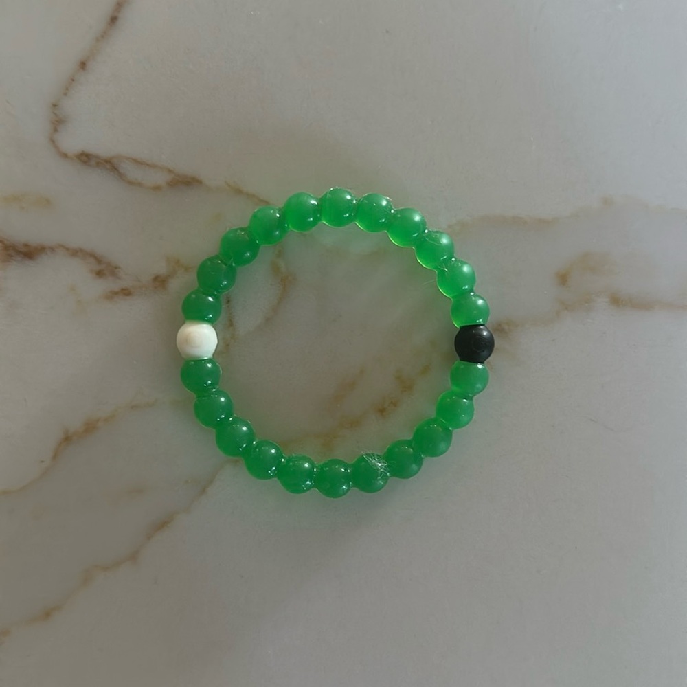 Lokai green silicone bracelet